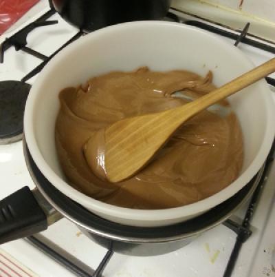 Photo of bowl full of melted chocolate