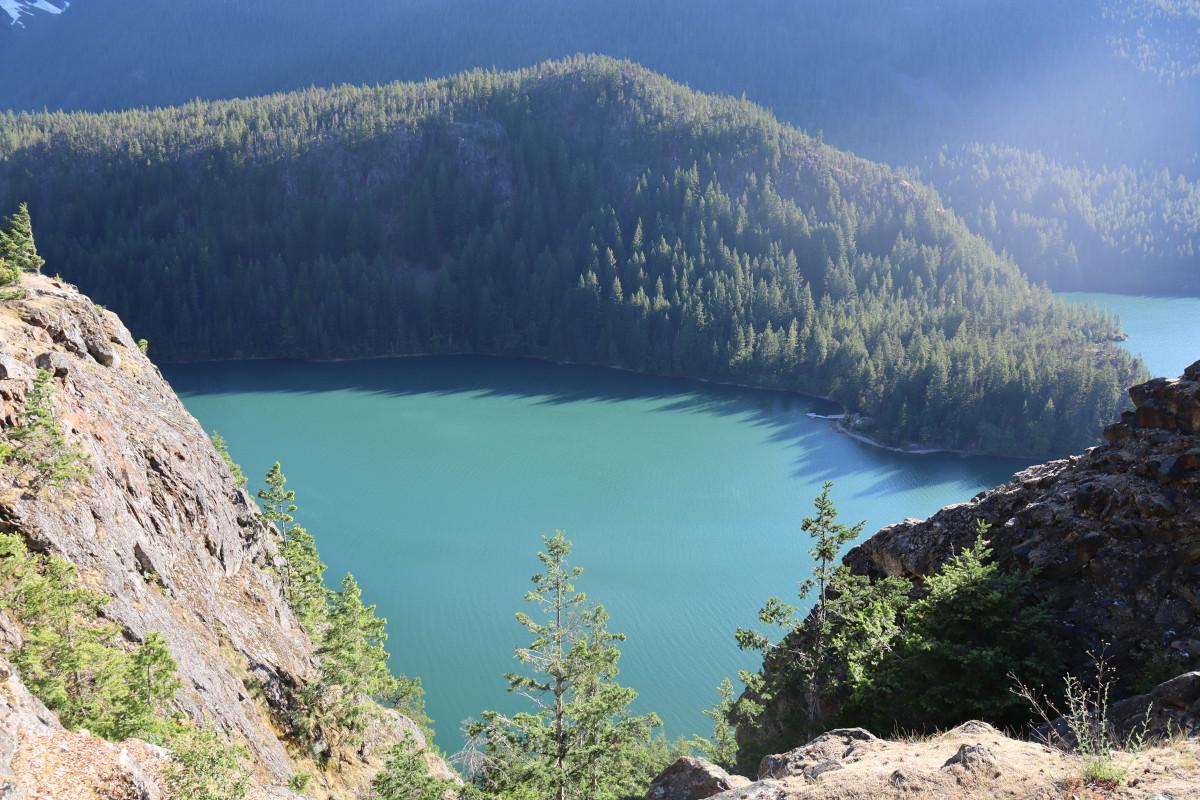 Looking down into Diablo Lake.