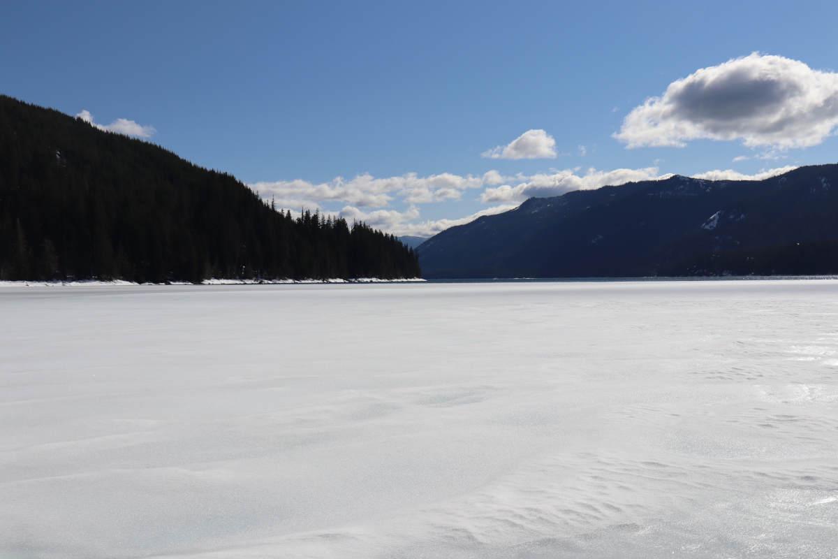 Frozen lake.