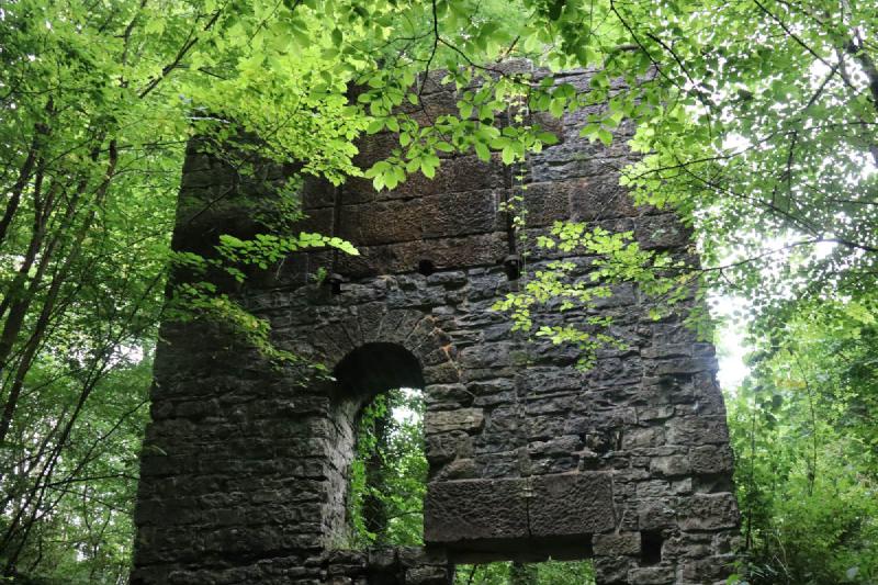 Ruins with archway.