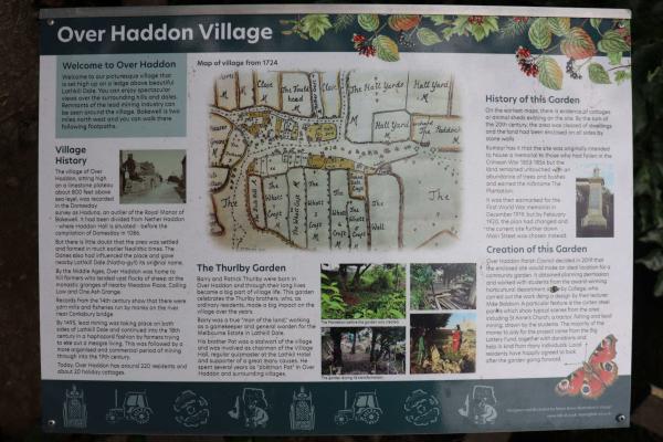Information sign at Over Haddon.