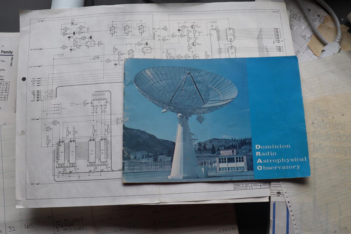 An old book with a colour radio telescope on the front cover.