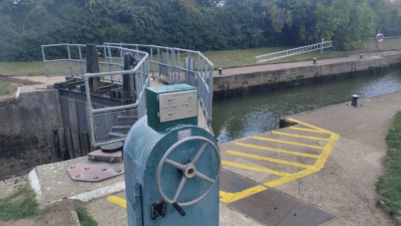 The lock controls.