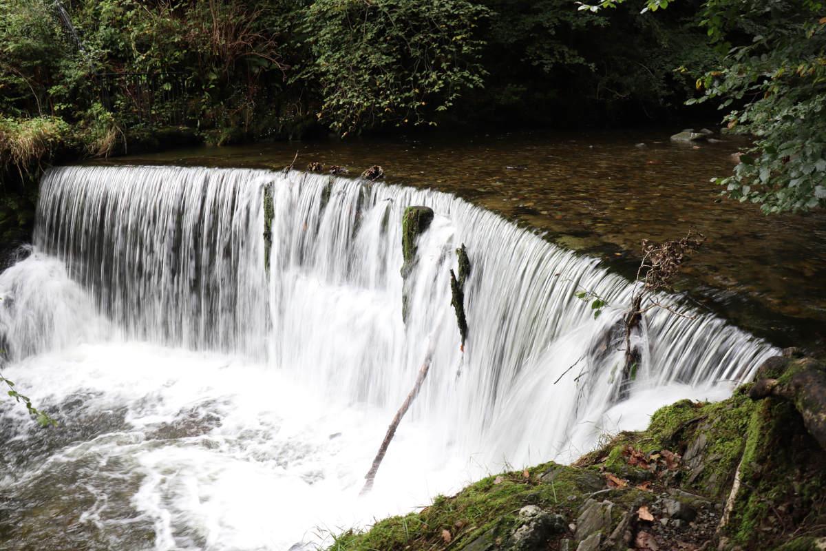 A modest waterfall.