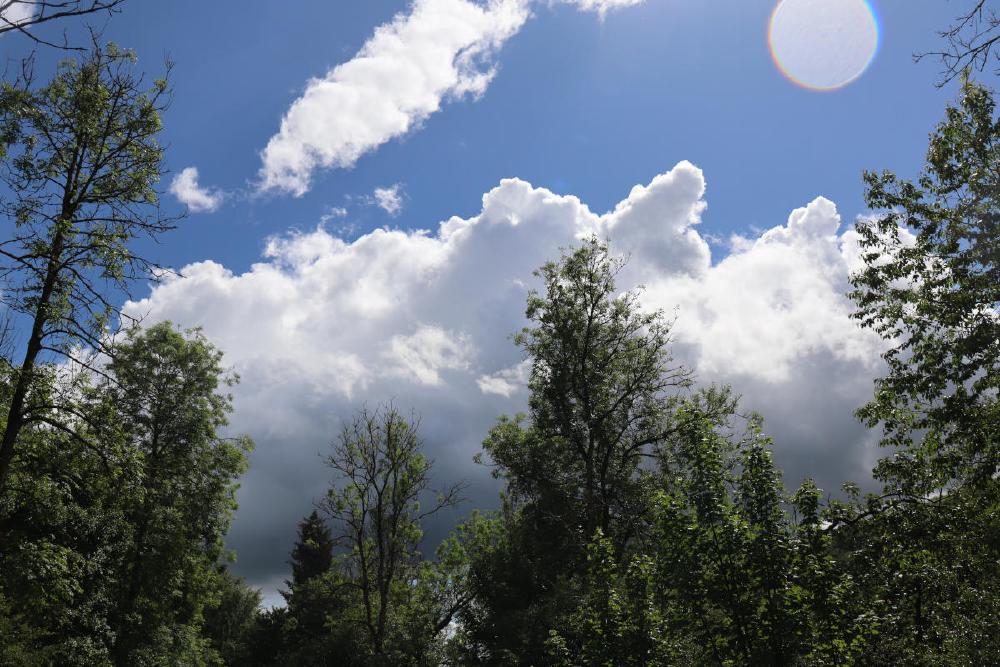 Dark clouds going further away.
