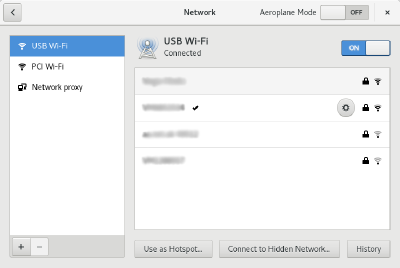 Screenshot of GNOME Wi-Fi Settings window